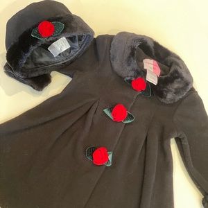 VGUC 2T DRESS COAT WITH HAT